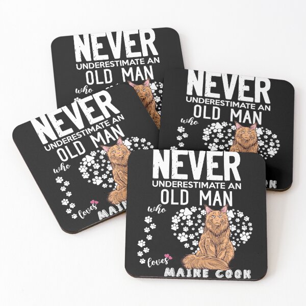 Item preview, Maine Coon Cat Lover, Never Underestimate An Old Man designed and sold by . JustBeUnique ..