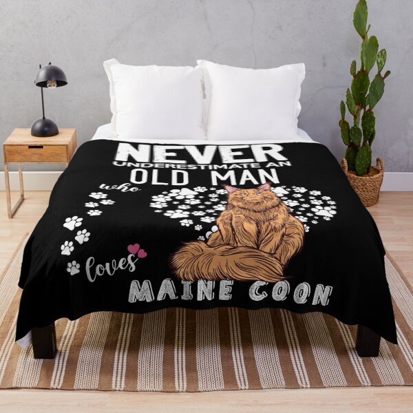 Item preview, Maine Coon Cat Lover, Never Underestimate An Old Man designed and sold by . JustBeUnique ..