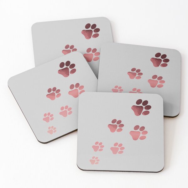 Item preview, Dog love Paw Prints in rose pink pawsome- gradient and textured designed and sold by Violet Treasures.