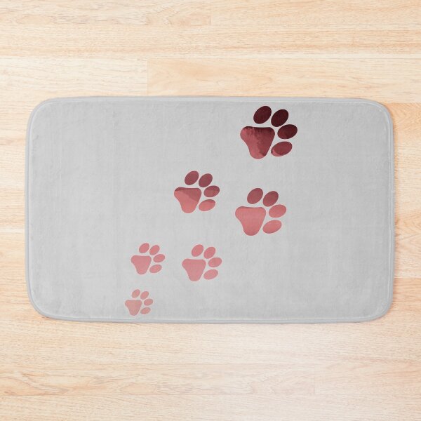Item preview, Dog love Paw Prints in rose pink pawsome- gradient and textured designed and sold by Violet Treasures.