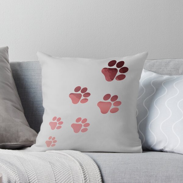 Item preview, Dog love Paw Prints in rose pink pawsome- gradient and textured designed and sold by Violet Treasures.