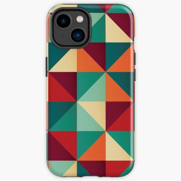 Array of Coloured Geometric Triangles iPhone Tough Case