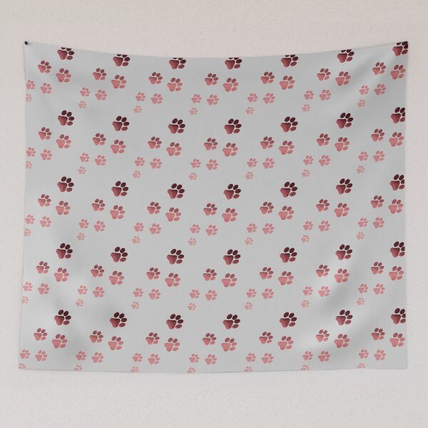 Item preview, Dog love Paw Prints in rose pink pawsome- gradient and textured designed and sold by Violet Treasures.