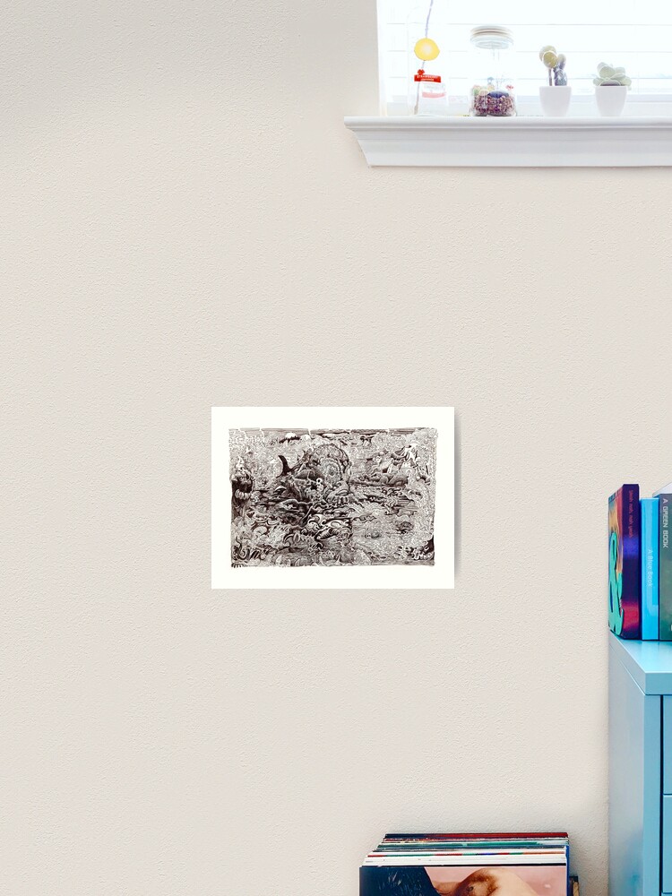 Thumbnail 2 of 3, Art Print, The Kraken Becalmed at the Centre of the Maelstrom designed and sold by backbrain.