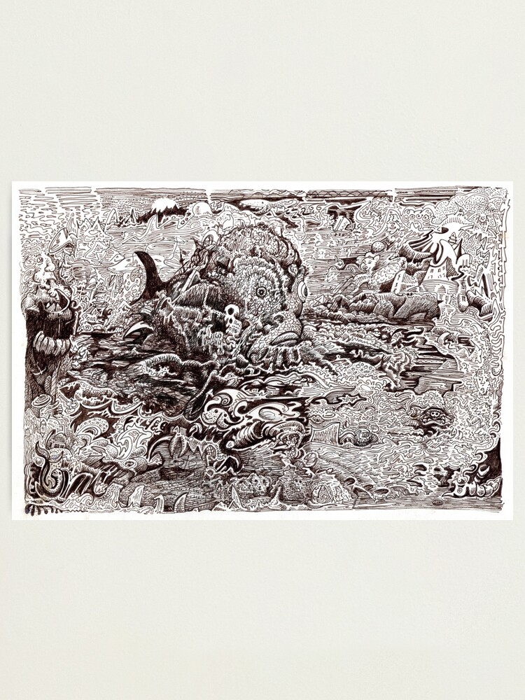 Thumbnail 1 of 3, Photographic Print, The Kraken Becalmed at the Centre of the Maelstrom designed and sold by backbrain.