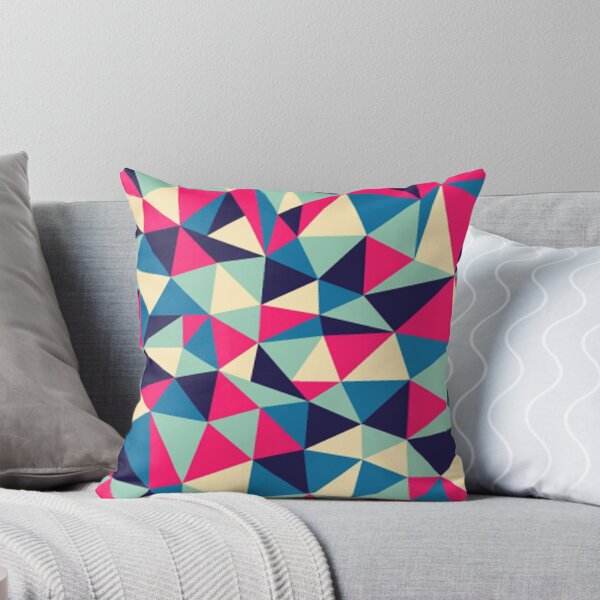 Item preview, Pink and Blue Array of Coloured Geometric Triangles designed and sold by SacredsDesigns.
