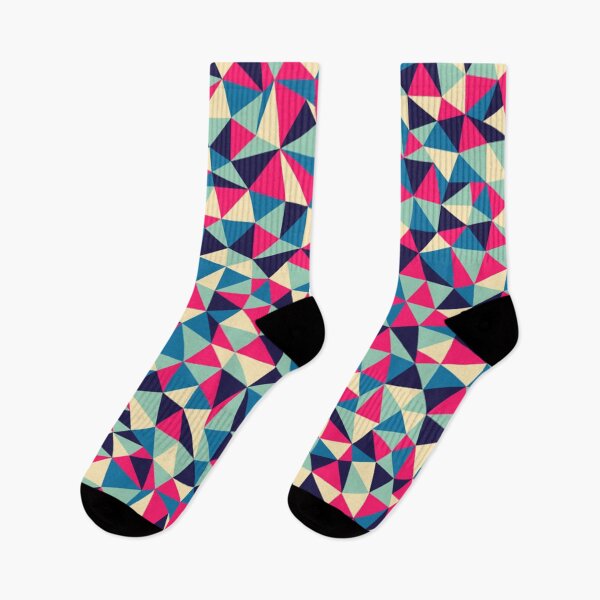 Item preview, Pink and Blue Array of Coloured Geometric Triangles designed and sold by SacredsDesigns.