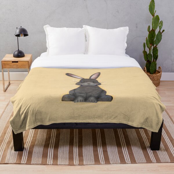 Adorable Traditional Vintage Watercolor Rabbit - cute Throw Blanket