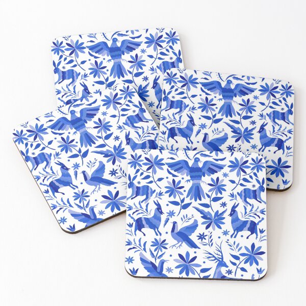 Item preview, Mexican Otomi Design in Blue designed and sold by Akbaly.