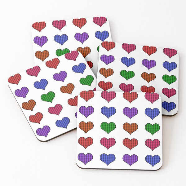 Item preview, Plaid Hearts Colors designed and sold by gabyshiny.