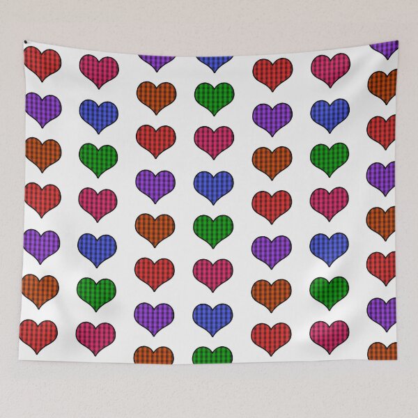 Item preview, Plaid Hearts Colors designed and sold by gabyshiny.