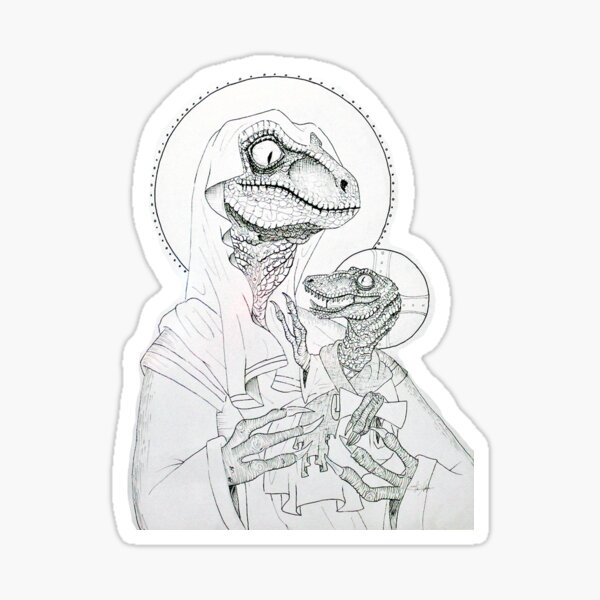 Jurasic and Holy Sticker