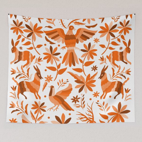 Item preview, Mexican Otomi in Orange Color designed and sold by Akbaly.