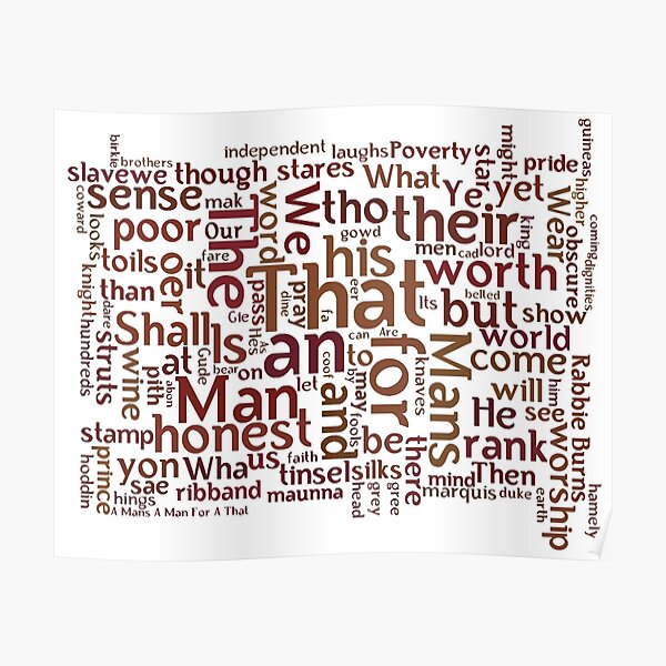 A Man's a man for a that Poster
