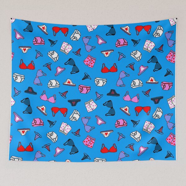 Item preview, sexy valentines day underwear fabric designed and sold by B0red.