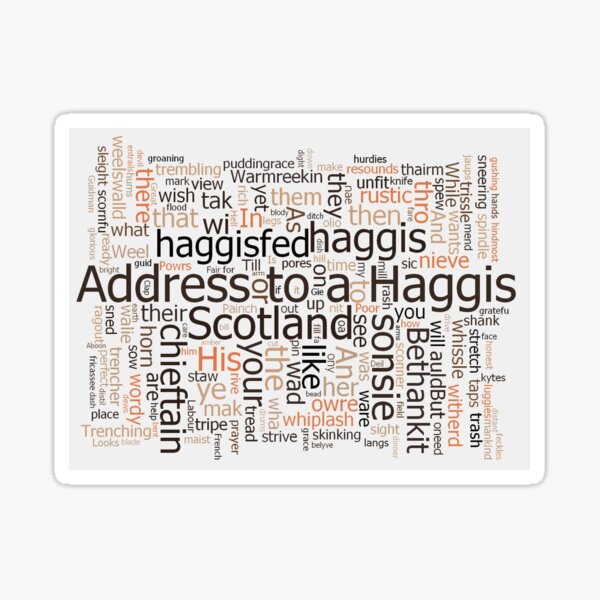 Address to a Haggis Sticker