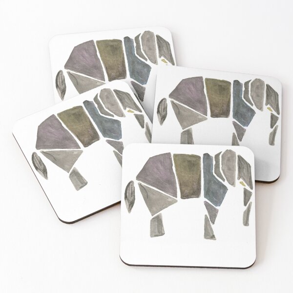 Item preview, Watercolor Origami Elephant designed and sold by CleverDino.