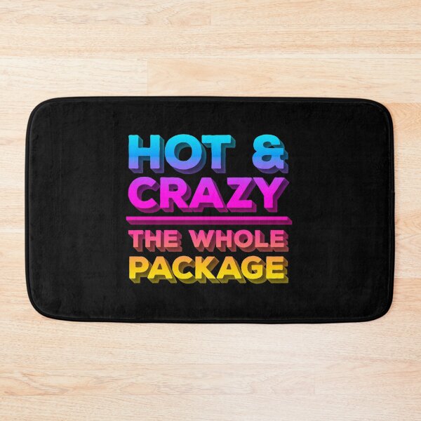 Item preview, Hot & Crazy Is The Whole Package – Crazy Valentine Candy 3D Text designed and sold by The Green Corner.