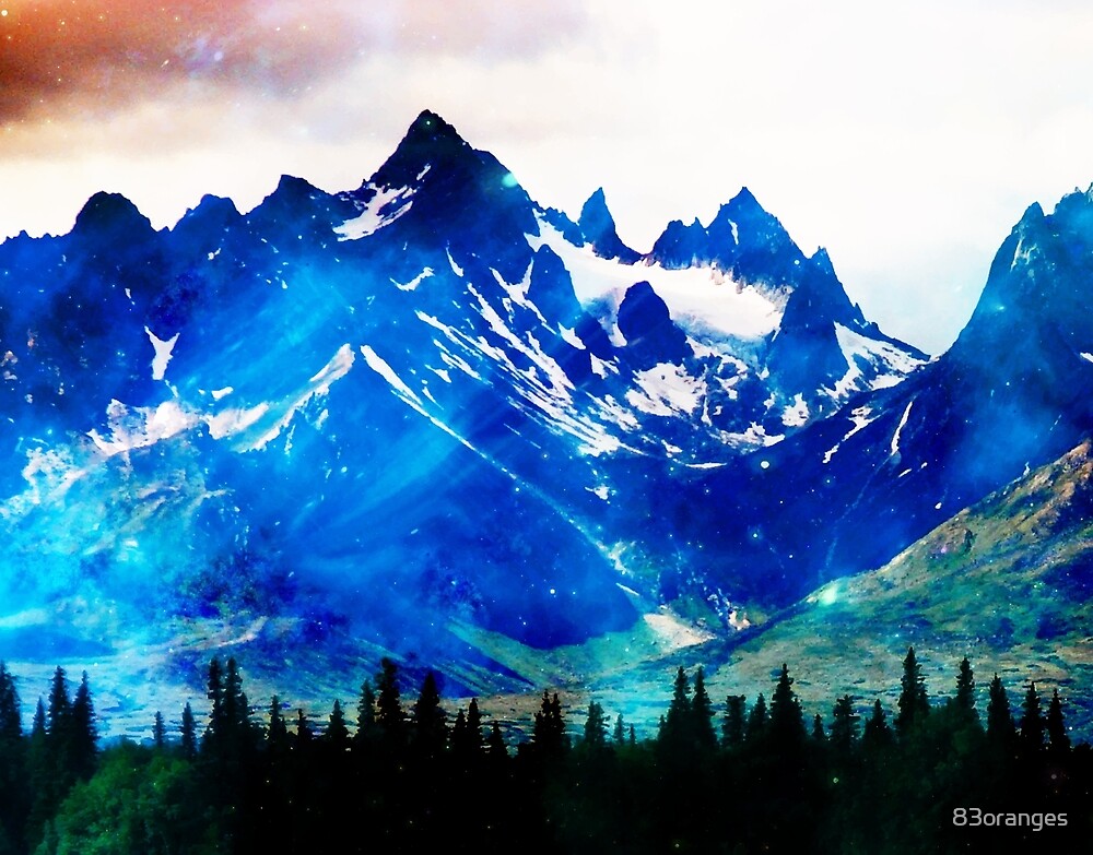 "Galaxy Mountain V2 #redbubble #lifestyle #tech" by 83oranges | Redbubble