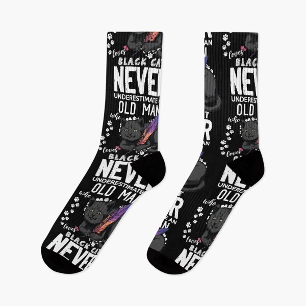 Item preview, Never Underestimate An Old Man Who Loves Black Cat, Cat Lover Gift designed and sold by . JustBeUnique ..