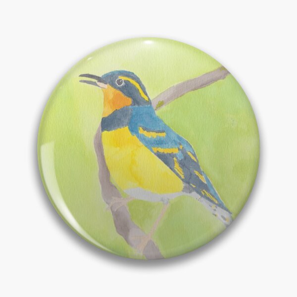 Item preview, Varied Thrush watercolor bird art wildlife painting designed and sold by TheWaterBirds.
