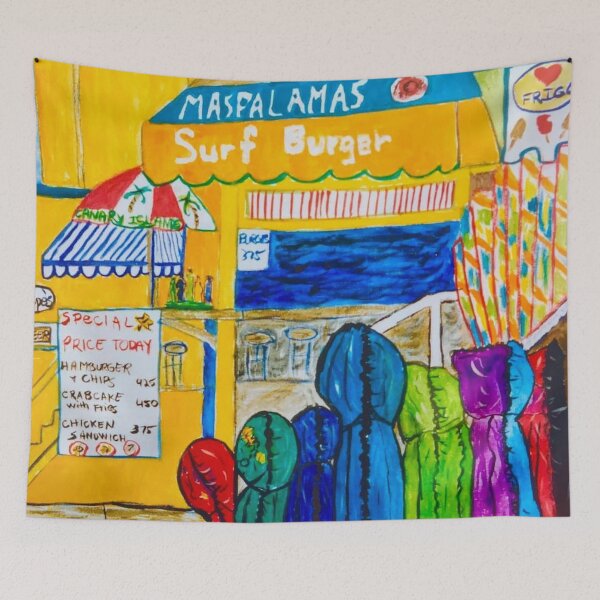 Item preview, Canary Island Beach designed and sold by amyredfordart.