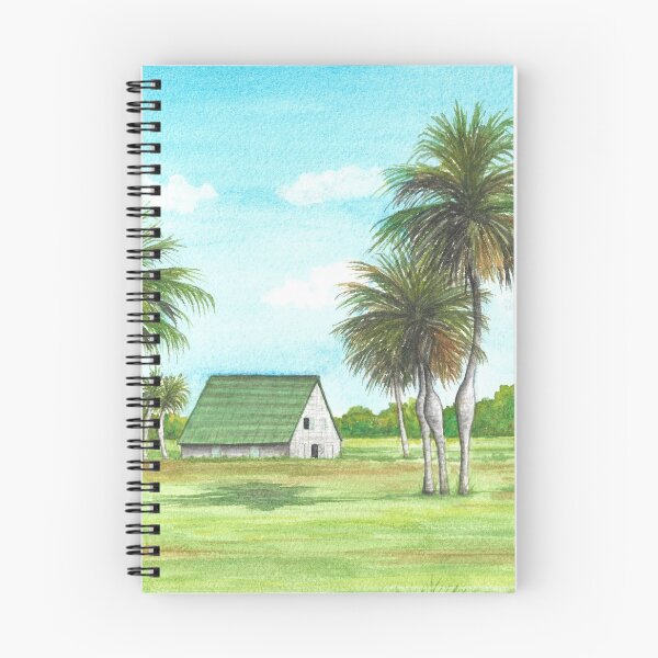 Item preview, Watercolor Cuba Landscape with palm trees  designed and sold by Antigone Damigou.