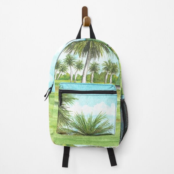 Item preview, Watercolor Cuba Landscape with palm trees designed and sold by Antigone Damigou.