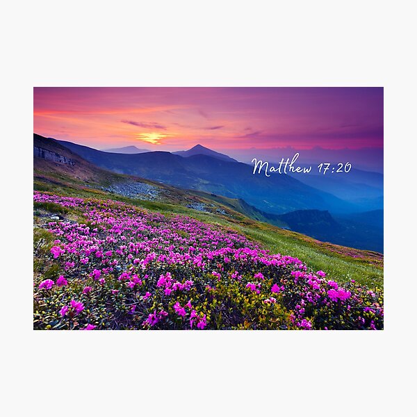 Matthew 17:20 Mountainside View Photographic Print