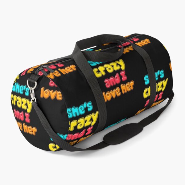 Item preview, She's Crazy And I Love Her – Crazy Valentine 3D Text Candy Colors designed and sold by The Green Corner.