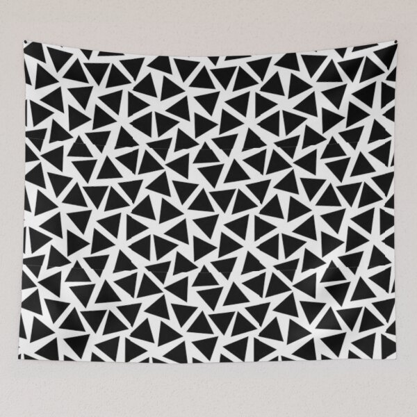 Item preview, Spaced out Black and White Array of Geometric Triangles designed and sold by SacredsDesigns.
