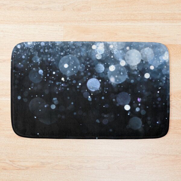 Item preview, Abstract sky blue shiny lights on black background II designed and sold by fowons.