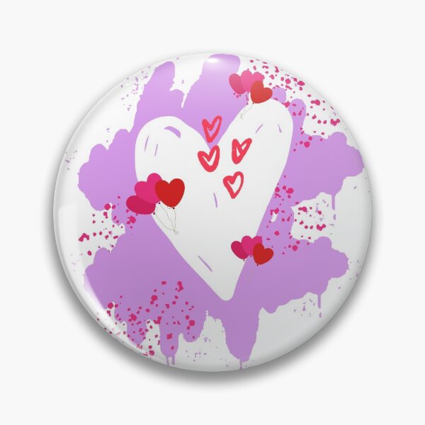 Item preview, Cool Red & White Hearts on Purple  designed and sold by ShallyLoves.