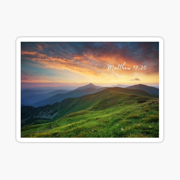 Matthew 17:20 Mountainside View Sticker