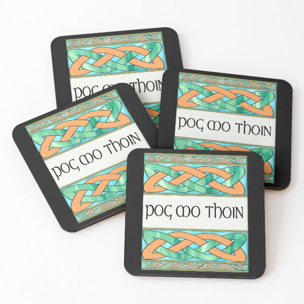 Item preview, Pog Mo Thoin Shamrocks St. Patrick's Day Gaelic Saying celtic knot designed and sold by funnytshirtemp.