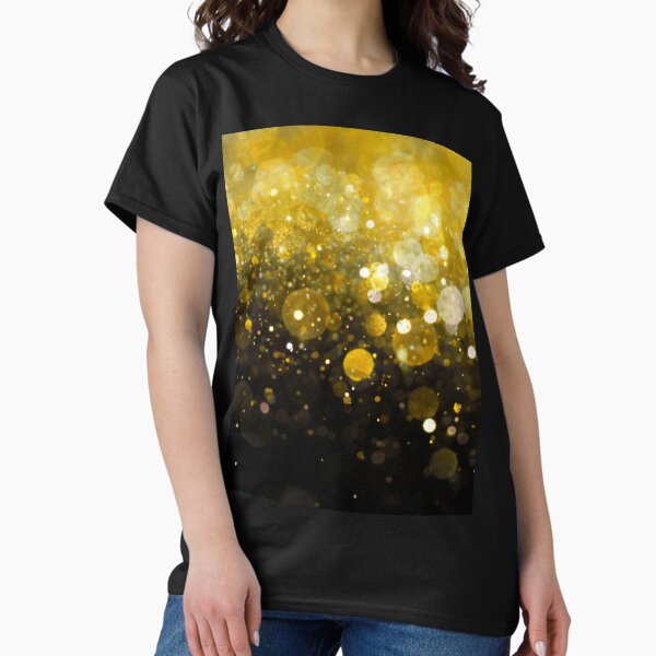 Item preview, Abstract gold shiny lights on black background II designed and sold by fowons.