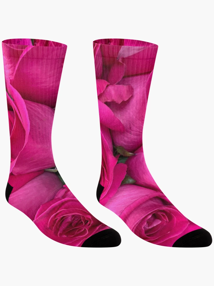 Thumbnail 3 of 5, Socks, Pink Roses designed and sold by Jason Tompkins.