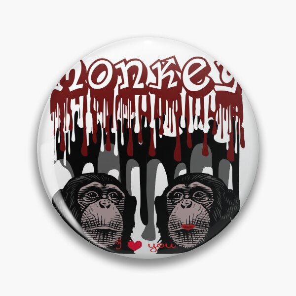 Item preview, Two monkeys with the inscription I love you designed and sold by Olha Volokhova.