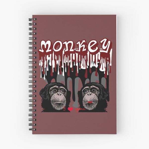 Item preview, Two monkeys with the inscription I love you designed and sold by Olha Volokhova.