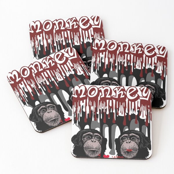 Item preview, Two monkeys with the inscription I love you designed and sold by Olha Volokhova.