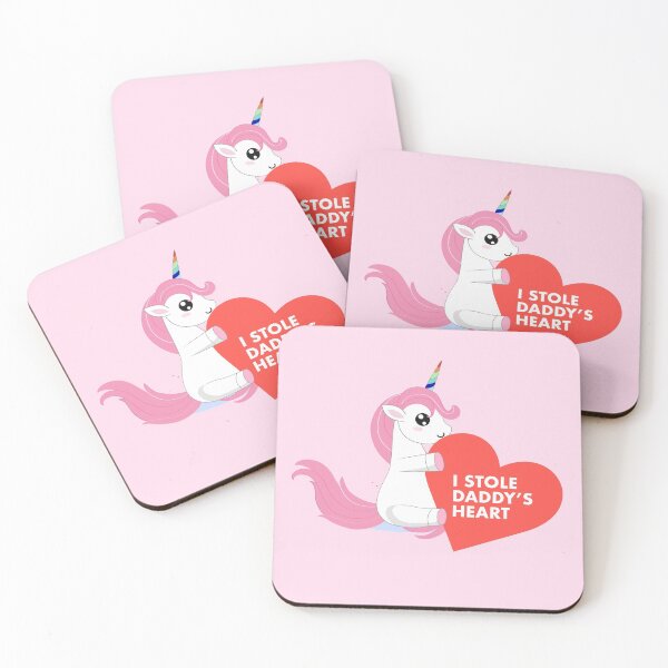 Item preview, I stole daddys heart - I stole daddy's heart Unicorn Girls Valentines Day designed and sold by HappyLime.