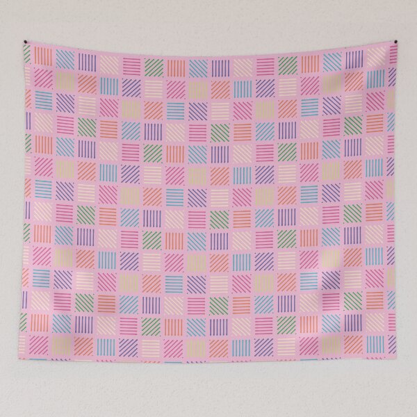 Item preview, Check pattern made of colorful stripes designed and sold by MarlowLoom.