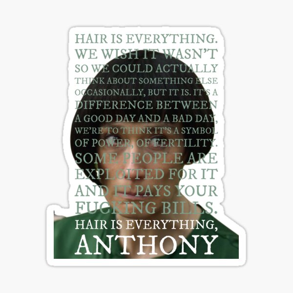 Vista previa del artículo con la obra «Fleabag Claire "EL PELO ES TODO, ANTHONY"», diseñado y vendido por hypocratees.