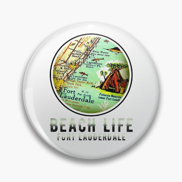 Item preview, Fort Lauderdale Florida Vintage  Retro Beach Life Old Map designed and sold by kieljo.