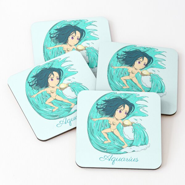 Item preview, Aquarius Chibi - Zodiac January 21st to February 20th designed and sold by TnKconcepts.