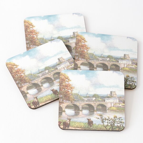 Item preview,  View of Kelso Bridge and Abbey | Vintage Illustration designed and sold by yourscotborders.