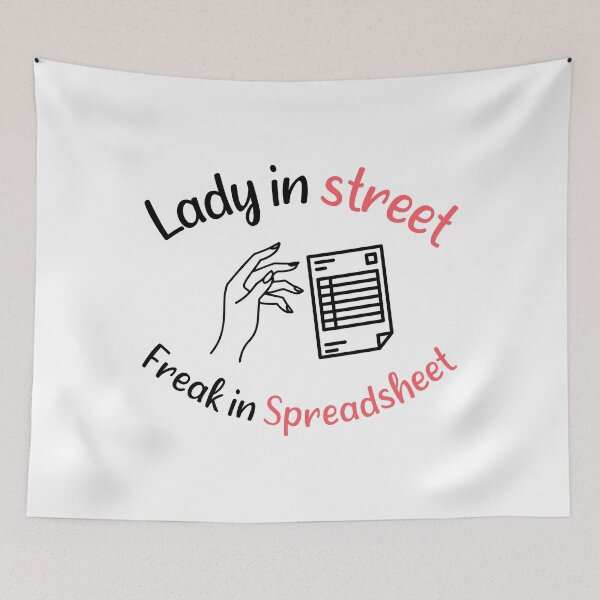 Item preview, Lady In The Street Freak In The Spreadsheet Funny Accounting valentine's day gift for women shirt, auditor Mugs, Accountants Stickers Tax season Gift designed and sold by Eddyed.