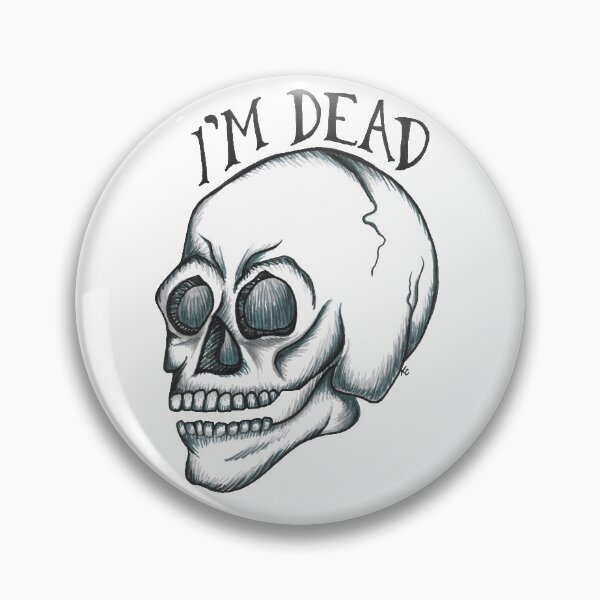 Item preview, Retro Skull - I'm Dead designed and sold by The White Bat.
