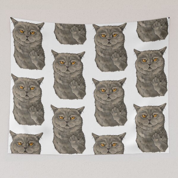Item preview, Cat middle finger designed and sold by KIngotroad.