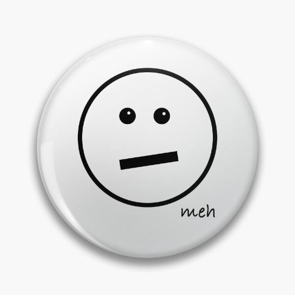 Item preview, Meh Face Emoji - Oversized Black on White designed and sold by Whoopsidoodle.